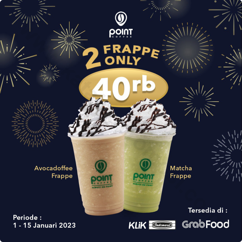 Point coffee Promo exclusive duo frappe only 40 Ribu