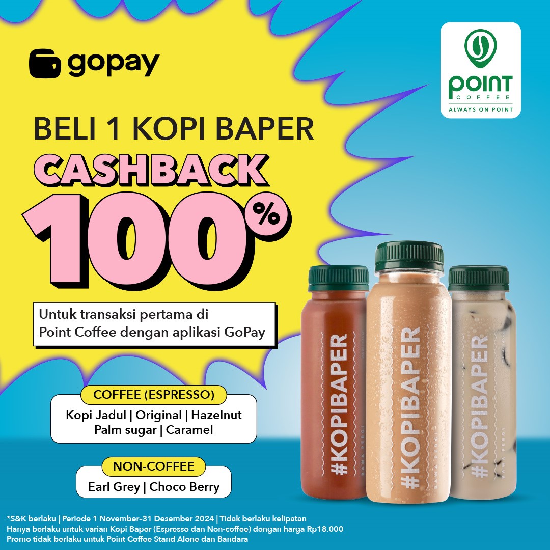 Promo Gopay! CASHBACK 100%